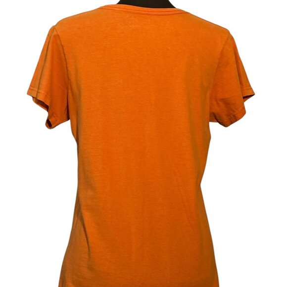 Vintage Happy Halloweenie Women’s Orange T-Shirt Size Small - Picture 3 of 4